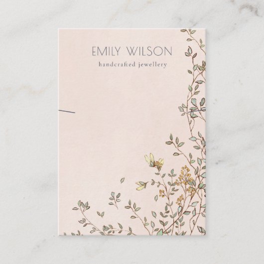 Elegante Dusky Vine Blush Necklace Display Visitenkarte (Vorderseite)