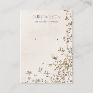 Elegante Dusky Vine Stud Earring Display Visitenkarte