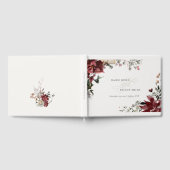 Elegante dusky Warm Winter Festivals Hochzeit Gästebuch (Voll)