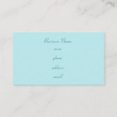 Elegante Dusty Aqua Business Cards Visitenkarte (Rückseite)