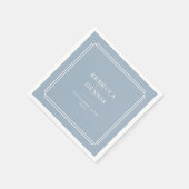Elegante Dusty Blue Art Deco Serviette (Ecke)