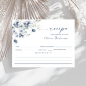 Elegante Dusty Blue Boho Brautparty Rezept Card Postkarte