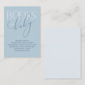 Elegante Dusty Blue Book Request Enclosure Card Begleitkarte (Vorne/Hinten)