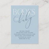 Elegante Dusty Blue Book Request Enclosure Card Begleitkarte (Vorderseite)