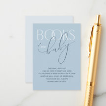 Elegante Dusty Blue Book Request Enclosure Card