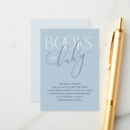 Elegante Dusty Blue Book Request Enclosure Card Begleitkarte