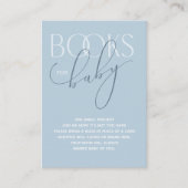 Elegante Dusty Blue Book Request Enclosure Card Begleitkarte (Vorderseite)