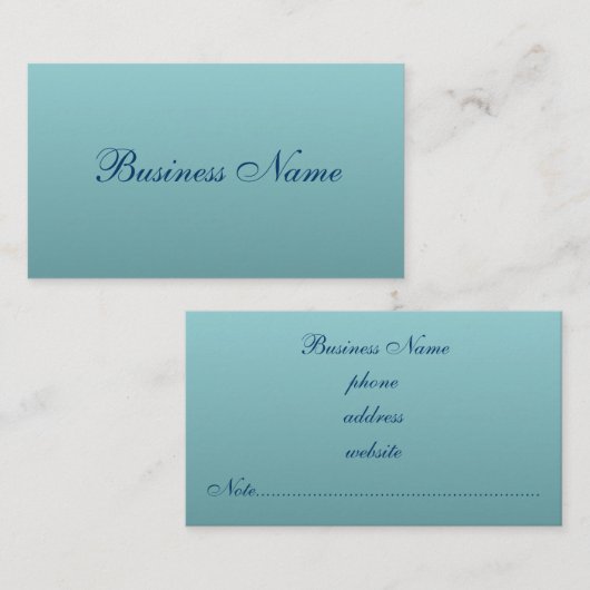 Elegante Dusty Blue Business Card Visitenkarte (Vorne/Hinten)