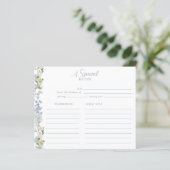 Elegante Dusty Blue Garden Brautparty Recipe (Stehend Vorderseite)