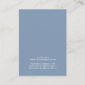 Elegante Dusty Blue Gold Earring Display Card Visitenkarte (Rückseite)