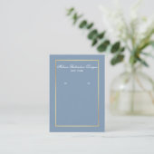 Elegante Dusty Blue Gold Earring Display Card Visitenkarte (Stehend Vorderseite)