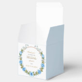 Elegante Dusty Blue Rose und Baby's Breathe Geschenkschachtel (Geöffnet)