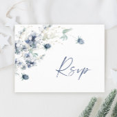 Elegante Dusty Blue Winter Foliage Watercolor UAWG Postkarte