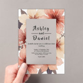 Elegante dusty Blush Pink Blumenzwiebelblume Acryleinladungen (Insitu (Handheld))