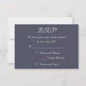 Elegante Dusty Lila Wedding RSVP Einladungskarte (Vorderseite)