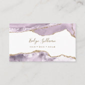 Elegante Dusty Lilac Agate Business Card Visitenkarte (Vorderseite)