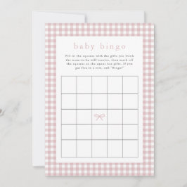 Elegante Dusty Pink Baby Shower Bingo Card Einladung