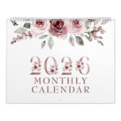 Elegante Dusty Pink Rose 2026 Kalender (Titelbild)