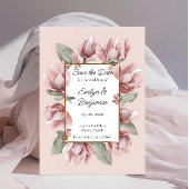 Elegante Dusty Rose Blush Save The Date