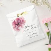 Elegante Dusty Rose Botanische Blume Hochzeit Geschenktütchen (Versiegelt)