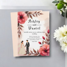 Elegante dusty Rose Braut und Groom Blumenhochzeit