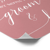 Elegante Dusty Rose Kalligrafie Wählen Sie ein Ste Poster (Ecke)