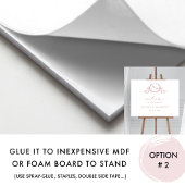 Elegante Dusty Rose Monogram Wedding Welcome Sign Poster