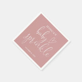 Elegante Dusty Rose Pink Baby Sprinkle Dusche Serviette (Ecke)