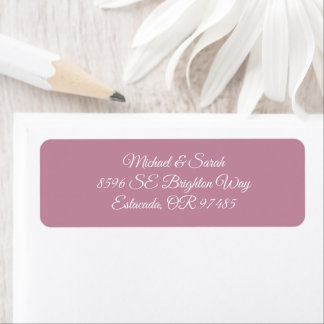 Elegante Dusty Rose Pink Rücksendeadresse