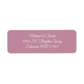 Elegante Dusty Rose Pink Rücksendeadresse (Vorne)