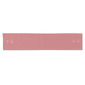 Elegante Dusty Rose Pink Wedding Table Runner Kurzer Tischläufer (Horizontal)