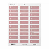 Elegante Dusty Rose-Taufadresse (Vorne)
