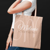 Elegante Dusty Rose Tote Bag mit ihrem Namen Tasche