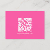 Elegante Dusty Rose Typografie Rosa QR-Code Begleitkarte (Rückseite)