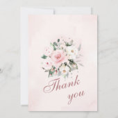 Elegante Dusty Rose und Einladungen für graue Hoch (Rückseite)