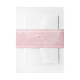 Elegante Dusty Rose Wasserfarbe, Hochzeit Einladungsbanderole