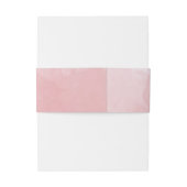 Elegante Dusty Rose Wasserfarbe, Monogramm Hochzei Einladungsbanderole (Rückseitenbeispiel)