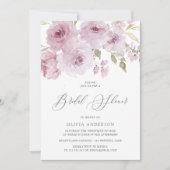 Elegante Dusty Rose Wasserfarbenes Brautparty Einladung (Vorderseite)