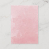 Elegante Dusty Rose Watercolor Hochzeitsdetails Begleitkarte (Rückseite)