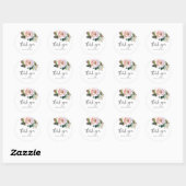 Elegante Dusty Rose Watercolor Wedding Sticker (Blatt)