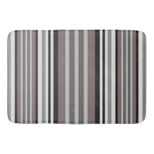 Elegante Earth Tones Brown Savannah Stripes Muster Badematte