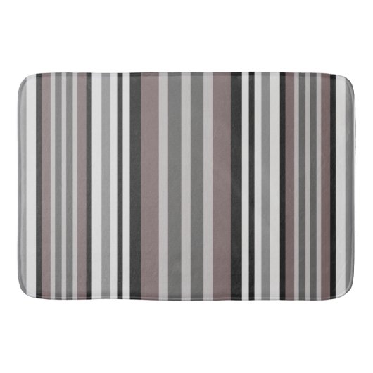 Elegante Earth Tones Brown Savannah Stripes Muster Badematte (Vorderseite)