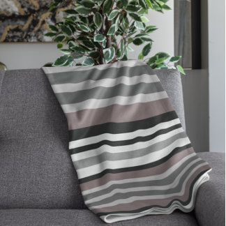 Elegante Earth Tones Brown Savannah Stripes Muster Decke
