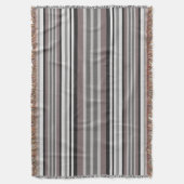Elegante Earth Tones Brown Savannah Stripes Muster Decke (Vorderseite Vertikal)
