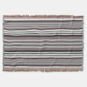 Elegante Earth Tones Brown Savannah Stripes Muster Decke (Vorderseite)