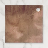 Elegante Earth Tones Watercolor, Rustikaler Dank Geschenkanhänger (Rückseite)