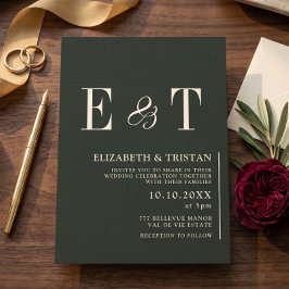 Elegante Ebenholz-Minimalismus-Hochzeitseinladung Einladung