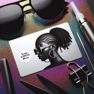Elegante Ebony-Schwarze-Frauen-Frisör-Salon-Brandi Visitenkarte