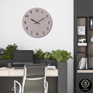 Elegante Echte Taupe Wanduhr