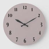 Elegante Echte Taupe Wanduhr (Vorderseite)
